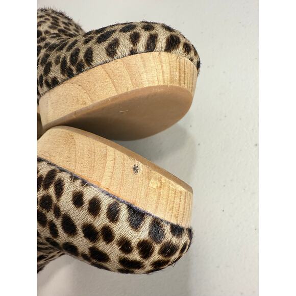 Madewell The Ruby Clog in Dotted Calf Hair Driftwood Grey Multi Women's Size 7 - Picture 11 of 12